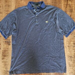 Masters Navy Polo Shirt with Embroidered Logo